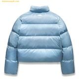  Áo Khoác Phao MLB Women's Crop Metal Glossy Curved Padded LA (Sky Blue) 3FDJB2346-07SBS 