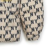  Áo Khoác Phao MLB Classic Monogram Print Short Padding NY 3ADJM0736-50CRD - Trắng Kem 