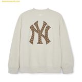  Áo Sweater MLB long-sleeved college T-shirt Monogram series New York Yankees 3AMTM0444-50CRD Trắng 