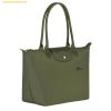  Túi Tote Longchamp Le Pliage Green M Tote Bag Forest - Recycled canvas 