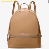  Balo Michael Kors Rhea Medium Pebbled Leather Backpack - Màu Nâu 