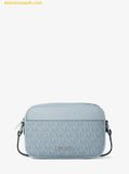  Túi Đeo Chéo Michael Kors Jet Set Travel Small Signature Logo Camera Crossbody Bag Pale Ocean 
