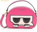  Túi Đeo Chéo Karl Lagerfeld Paris Maybelle Top Handle Black Crossbody Bag Fuchsia LH9EU9AI 