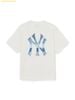 Áo Phông MLB Vintage Denim-like Monogram Big Lux Oversized Short Sleeve T-shirt 3ATSM0663-50CRS Cream