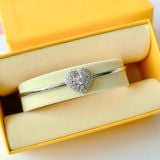  Vòng Tay, Lắc Tay Swarovski Hyperbola bangle Heart, White, Rhodium plated 5684385 