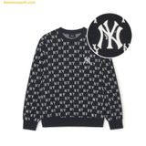  Áo Sweat MLB Classic Monogram Full-Panel Jacquard Man-to-Man NY (Black) 3AMTM0241-50BKS 