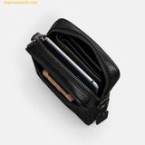  Túi Đeo Chéo Coach Sullivan Crossbody In Signature Canvas CAT78 Đen Logo 