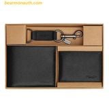  Ví Nam Coach Boxed 3-In-1 Wallet Gift Black 