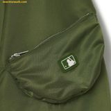  Áo Khoác gió MLB Basic Nylon Padded Flight Jacket BOS (Khaki) 3AJPB0331-43KAS Xanh Olive 