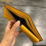  Ví Nam Michael Kors MK Rivington Striped Logo Billfold Wallet With Coin Pouch Màu Vàng Logo 