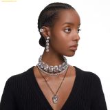  Bông Tai, Khuyên Tai Swarovski Harmonia stud earrings Cushion cut, White, Mixed metal finish 5600943 