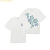  Áo Phông MLB Paisley Clipping Logo Short Sleeve T-Shirt LA (White) 3ATSI0333-07WHS 