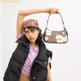  Túi Đeo Vai Coach Teri Shoulder Bag In Signature Canvas With Floral Print CZ586 Màu Nâu 