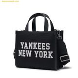  Túi Tote Vuông MLB Jacquard Varsity New York Yankees 3AORS024N-50BKS Màu Đen 