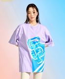  Áo Phông MLB Pop Art Graphic Mega Overfit Short Sleeve T-Shirt SF (L.Lavender) 3ATSL0433-14LDL 