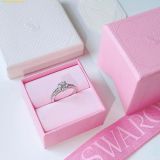  Nhẫn Swarovski Attract Ring Round, White, Rhodium Plated 