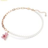  Dây Chuyền Swarovski Teddy pendant Crystal pearl, Bear, Pink, Rose gold-tone plated 5669166 