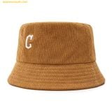  Mũ Bucket MLB Corduroy Bucket Hat CLE (Camel)S 3AHTC0136-45CAS Nâu 