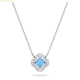  Dây Chuyền, Vòng Cổ Swarovski Una necklace Clover, Blue, Rhodium plated 5642927 