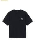  Áo Phông MLB Basic Back Street Logo Oversized Short Sleeve T-shirt New York Yankees 3ATSB0863-50BKS Black 