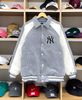  Áo Khoác Bomber New Era Varsity New York Yankees Màu Xám Trắng 