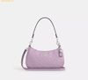 Túi Đeo Vai Coach Teri Shoulder Bag In Signature Leather With Heart Charm Light Violet CDA98