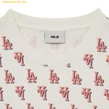  Áo Phông MLB Classic Monogram Full-Panel Pattern Short-Sleeve T-Shirt LA (Cream) 3ATSM1133-07CRS Trắng Cream 