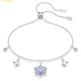  Vòng Tay, Lắc Tay Swarovski Magic bracelet Snowflake, Blue, Rhodium plated 5734244 