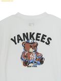  Áo Phông MLB New York Yankees Oversized Short Sleeve T-shirt with Mega Bear Back Graphic White 3ATSE0263-50WHS 
