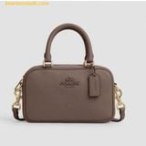  Túi Đeo Chéo Coach CT776 Small Satchel Smooth Leather Dark Stone 