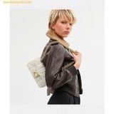  Túi Xách Coach Tabby 20 Quilted Chain Shoulder Bag CP149 Trắng Cream 