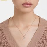  Dây Chuyền, Vòng Cổ Swarovski Swan pendant Swan, Small, White, Rose gold-tone plated 5647555 
