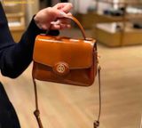  Túi Đeo Chéo Tory Burch Robinson Spazzolato Convertible Shoulder Bag Dark Sienna 