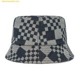 Mũ Bucket MLB Checkerboard Denim-Like Bucket Hat B (Black) 3AHTCC12N-43BKS 