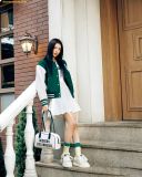  Áo Khoác Bomber MLB Wool Basic Varsity Jacket 3AJPV0141-07GND Xanh Lá 