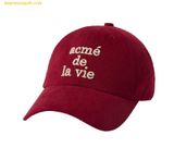  Mũ Lưỡi Trai ADLV Cotton Napping 3D Embo Ball Cap Red 