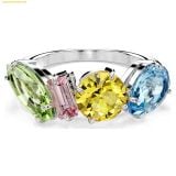  Nhẫn Swarovski Gema ring Mixed cuts, Multicolored, Rhodium plated 5708940 