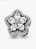  Chram Gắn Vòng Tay PANDORA Sparkling Snowflake Pavé Charm 