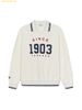 Áo Sweat MLB Sporty Varsity Overfit Collar Man-to-Man NY (Cream) Polo Tay Dài 3AMTV0844-50CRS