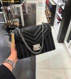  Túi Đeo Chéo Michael Kors Whitney Medium Quilted Leather Convertible Shoulder Bag Black 