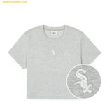  Áo Crop MLB Basic Small Logo Crop Short Sleeve T-shirt CHW (Melange Grey) 3FTSB0443-44MGS 