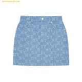  Chân Váy Denim MLB Women's Classic Monogram Jacquard Denim Skirt NY (Indigo) 3FDSM0133-50INS 