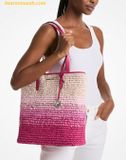  Túi Tote Michael Kors The Michael Large Ombré Straw Tote Bag Dragonfruit 35S5S01T3W 