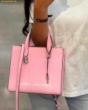  Túi Tote Marc Jacobs Mini Grind Coated Leather Tote Hồng Nhạt 