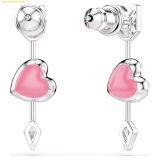  Bông Tai Swarovski Idyllia long earrings Various cuts, Heart with arrow, White, Rhodium coating 5749602 