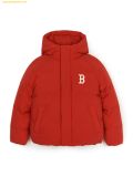  Áo Khoác Phao MLB Varsity Hooded Short Padding BOS (D.Red) 