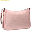  Túi Đeo Vai Michael Kors Jet Set Medium Signature Logo Pochette Crossbody Bag Màu HỒNG Logo 