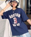  Áo Phông MLB Varsity Overfit Short Sleeve T-Shirt BOS (Navy) 3ATSV0233-43NYS 