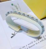  Vòng Tay, Lắc Tay Swarovski Matrix bracelet Crystal pearl, Round cut, White, Rhodium plated 5689633 