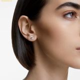  Bông Tai, Khuyên Tai Swarovski Stilla stud earrings Round cut, White, Rhodium plated 1800046 